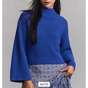NWT Size XL -Anthropologie The Katey Mock-Neck Bell-Sleeve Sweater (NWT US$ 118)